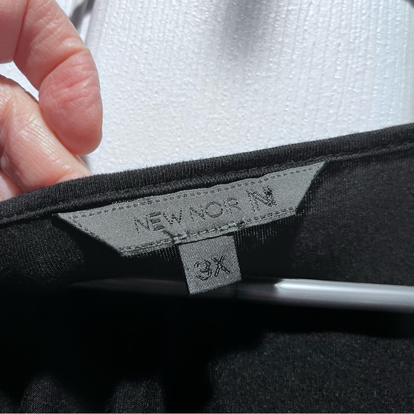 Black tank top with sequin and feather detail. Size 3X. Super cute and comfy. - Picture 3 of 5